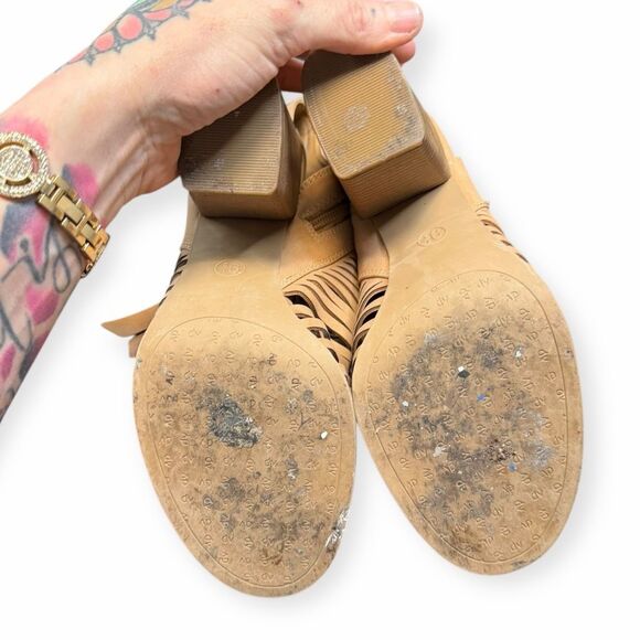 DV BY DOLCE VITA Women’s Tan Woven Block Heel Sandals Size 9.5 - Picture 7 of 7